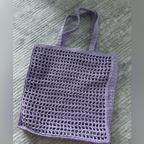 Prada Crochet tote bag Purple - Picture 3 of 5